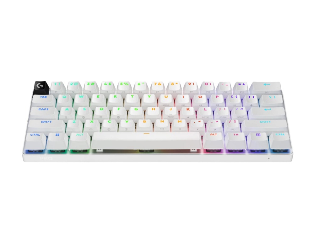 Logitech Pro X 60 Light Speed Wireless Gaming Keyboard Dual Shot PBT GX Optical Tactile Switch - White