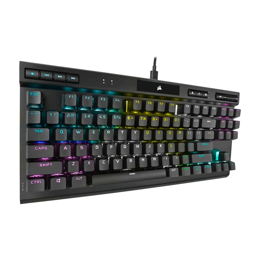 Corsair K70 RGB TKL Champion Series Optical-Mechanical Gaming Keyboard with PBT Double Shot Pro Keycaps