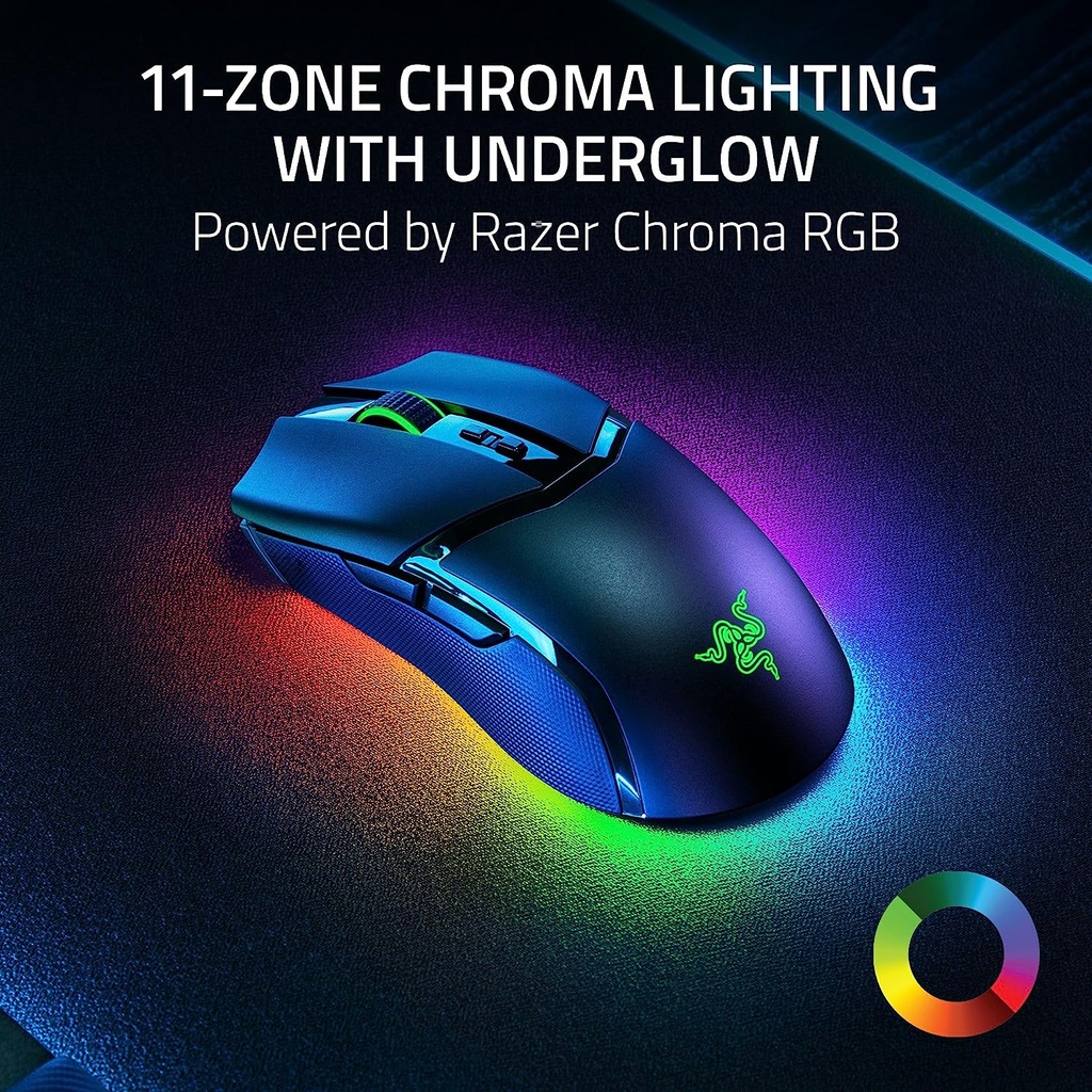 Razer Cobra Pro HyperSpeed Wireless/Bluetooth/Wired 30K DPI Gaming Mouse, 10 Customizable Control Focus Gen-3 Switches, Up to 170 Hrs Bluetooth/100 Hrs on Hyperspeed Wireless - Black