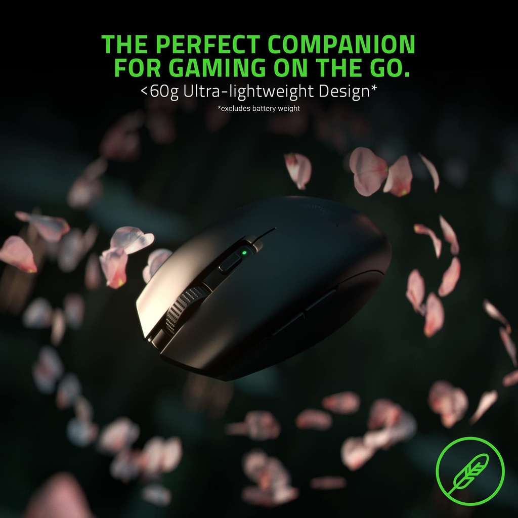 Razer Orochi V2 Mobile Wireless Gaming Mouse Ultra Lightweight, 2 Wireless Modes, Up to 950hrs Battery Life, Mechanical Switches, 5G Advanced 18K DPI Optical Sensor - Black