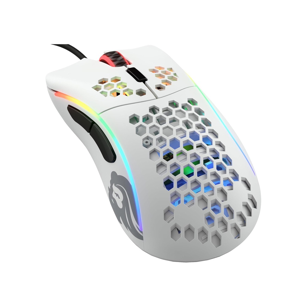 Glorious Model O Minus 12,000 DPI Wired Gaming Mouse (58g) - Matte White