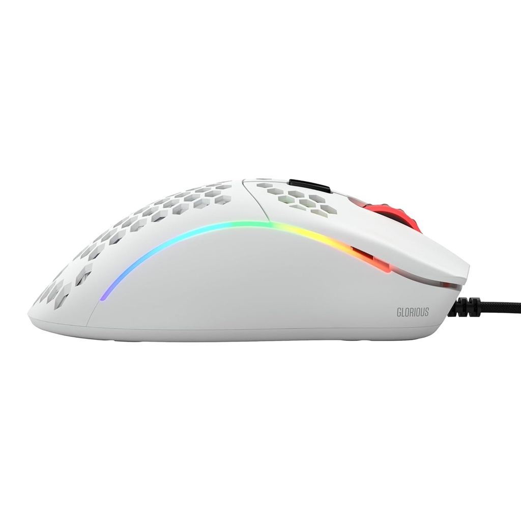 Glorious Model O Minus 12,000 DPI Wired Gaming Mouse (58g) - Matte White