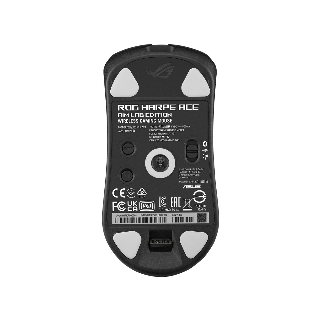 Asus P713 Rog Harpe Ace Aim Lab Edition Wireless/Bluetooth/ Wired Lightweight 54g,36K DPI Gaming Mouse - Black