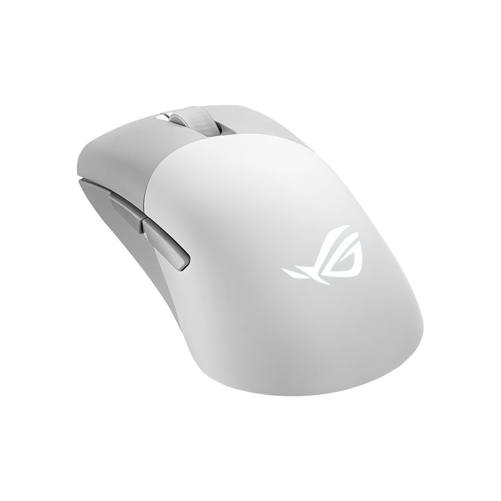 ASUS ROG Keris AimPoint Wireless Gaming Mouse, 2.4GHz & BT, 36000 dpi, AimPoint Optical Sensor, 5 Prog Buttons with Shortcuts, 650 IPS Max Speed, Up to 119H Battery - White | 90MP02V0-BMUA10