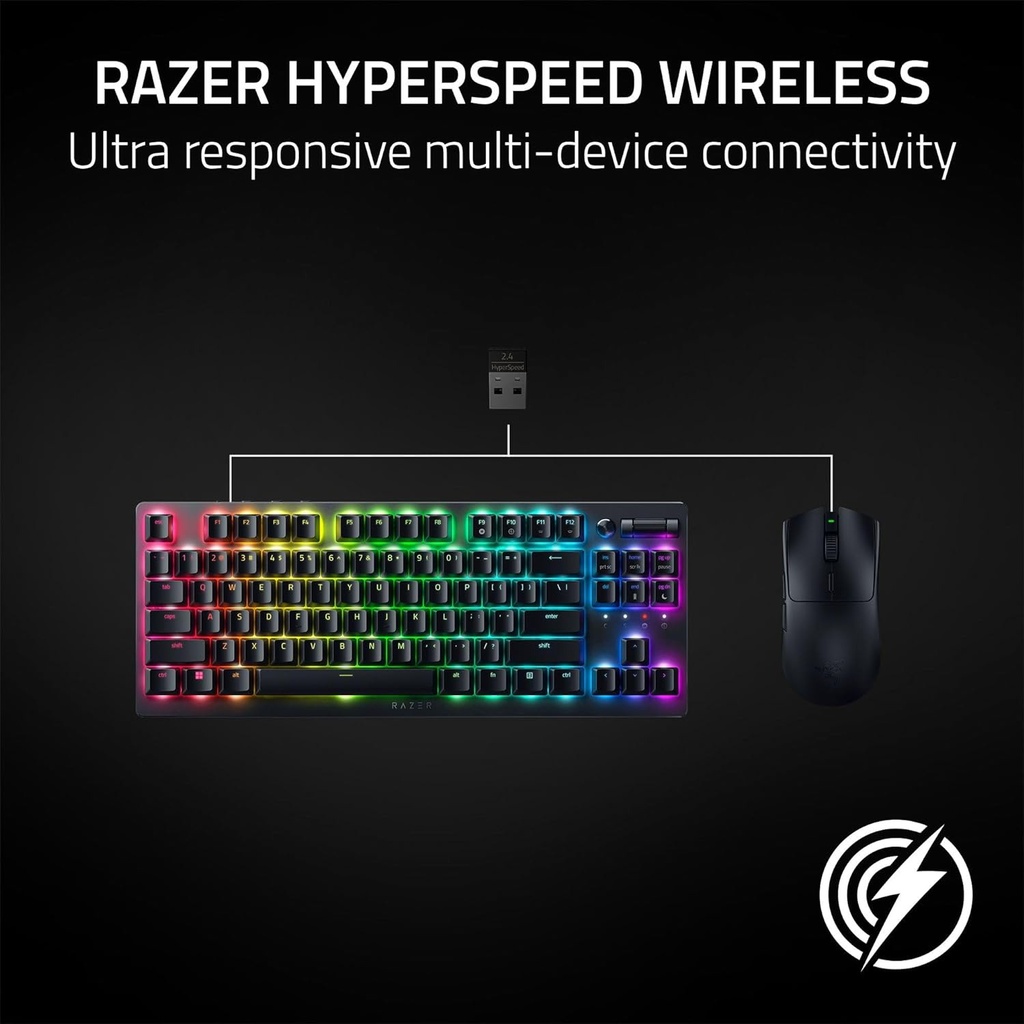 Razer Viper V3 HyperSpeed Wireless Esports Gaming Mouse: 82g Lightweight, Up to 280 Hr Battery, 30K DPI Optical Sensor, Gen-2 Mechanical Switches, 8 Programmable Controls - Black