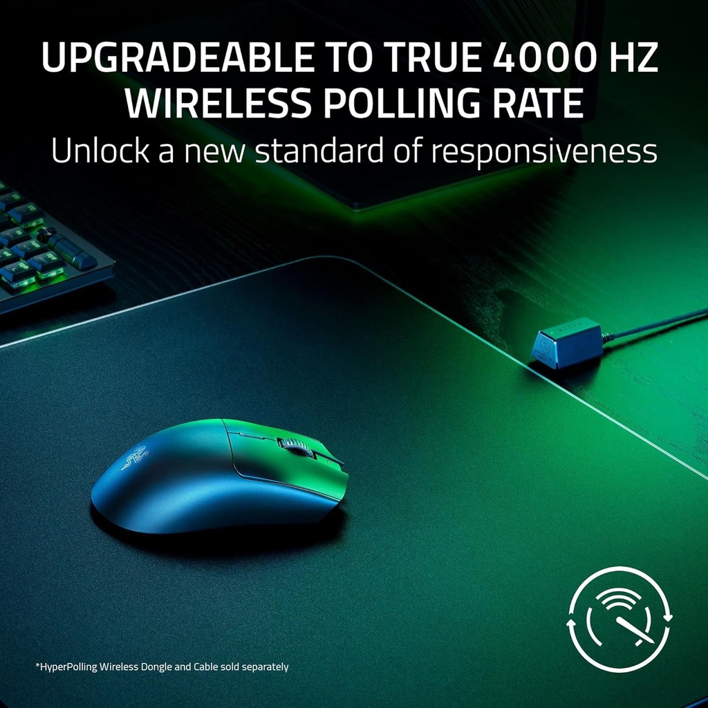 Razer Viper V3 HyperSpeed Wireless Esports Gaming Mouse: 82g Lightweight, Up to 280 Hr Battery, 30K DPI Optical Sensor, Gen-2 Mechanical Switches, 8 Programmable Controls - Black