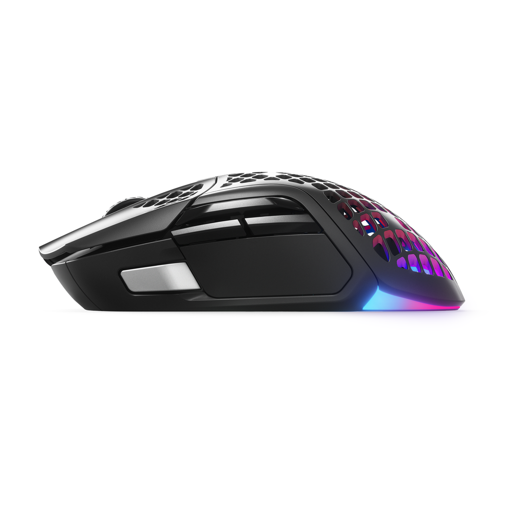 Steelseries AEROX 5 Ultra Light Wireless/Bluetooth/Wired Gaming Mouse, Up to 180-Hours Battery Life, 9 Programmable Buttons