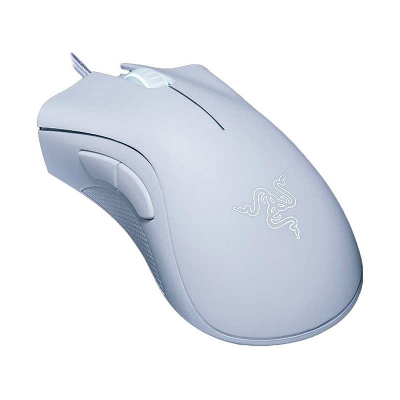 Razer DeathAdder Essential Gaming Mouse: 6400 DPI Optical Sensor, 5 Programmable Buttons, Mechanical Switches, Rubber Side Grips - White