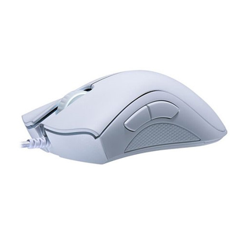Razer DeathAdder Essential Gaming Mouse: 6400 DPI Optical Sensor, 5 Programmable Buttons, Mechanical Switches, Rubber Side Grips - White