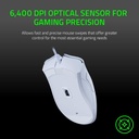 Razer DeathAdder Essential Gaming Mouse: 6400 DPI Optical Sensor, 5 Programmable Buttons, Mechanical Switches, Rubber Side Grips - White