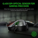 Razer DeathAdder Essential Gaming Mouse: 6400 DPI Optical Sensor, 5 Programmable Buttons, Mechanical Switches, Rubber Side Grips - Black
