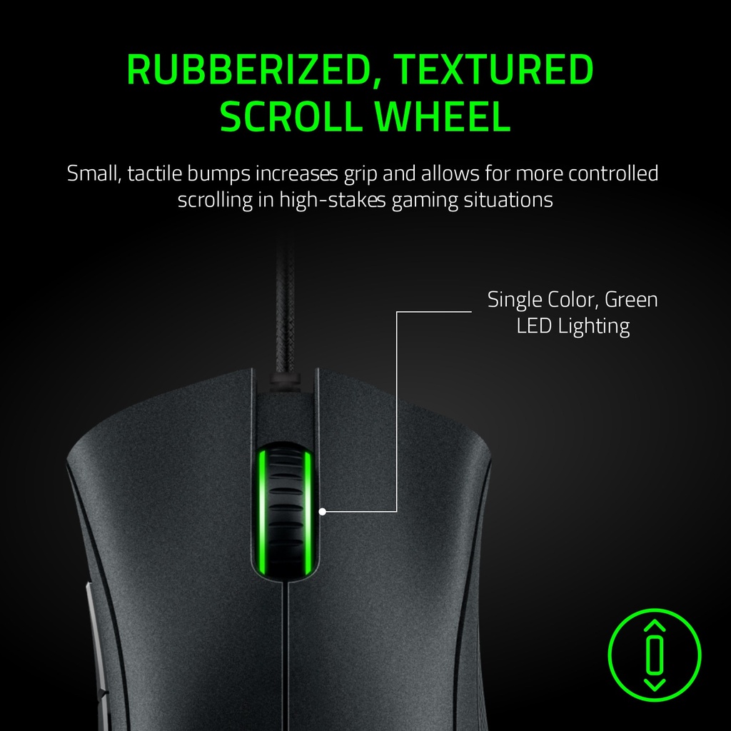 Razer DeathAdder Essential Gaming Mouse: 6400 DPI Optical Sensor, 5 Programmable Buttons, Mechanical Switches, Rubber Side Grips - Black