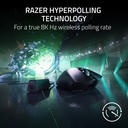 Razer DeathAdder V3 Pro Ultra-Lightweight Wireless/Wired Ergonomic Esports Mouse Up to 90 Hours Battery Life - Black
