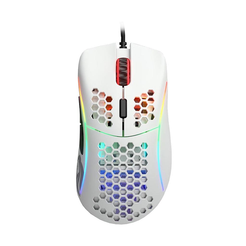 Glorious Model D Minus 12,000 DPI Wired Gaming Mouse (61g) - Matte White