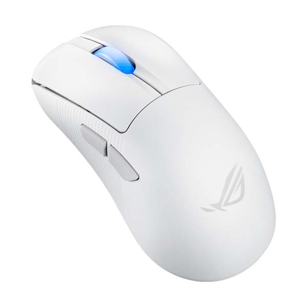 Asus Rog keris Ace II Wireless/Bluetooth RGB Gaming Mouse with 42,000 DPI OutStanding 90-Hour Battery Life - White