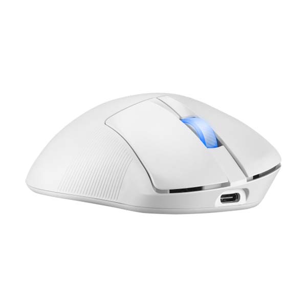 Asus Rog keris Ace II Wireless/Bluetooth RGB Gaming Mouse with 42,000 DPI OutStanding 90-Hour Battery Life - White