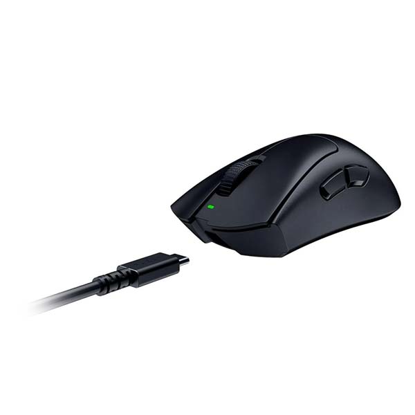 Razer DeathAdder V3 HyperSpeed Wireless Esports Gaming Mouse: 55 g Lightweight, Ergonomic & Smooth Touch Texture, Gen 3 Optical Switches, Focus X 26K Optical Sensor - Black