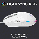 Logitech G102 LightSync RGB Lighting 6 Programable buttons Wired Gaming Mouse - White
