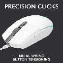Logitech G102 LightSync RGB Lighting 6 Programable buttons Wired Gaming Mouse - White