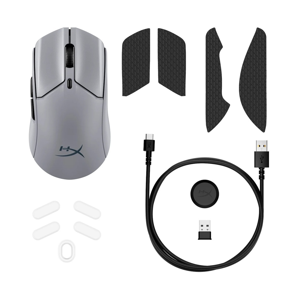 HyperX Pulsefire Haste 2 Pro 4K Wireless/2.4GHz Bluetooth Gaming Mouse For PC,PS5,Xbox Series X|S -Slate Gray