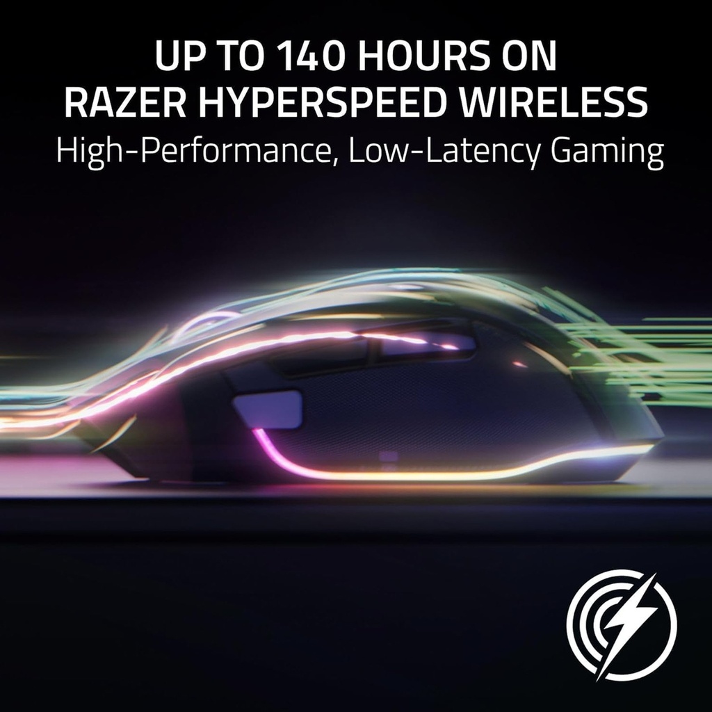 Razer Basilisk V3 Pro Phantom White – Wireless/BT/Wired 35K DPI Optical Sensor HyperSpeed RGB Gaming Mouse – Upto 210 Hrs Battery Life -| RZ01-05240400-R3G1
