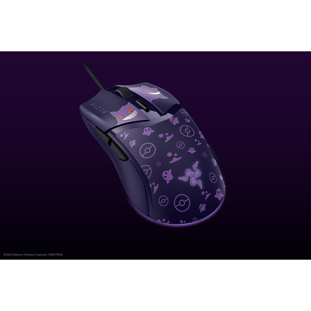 Razer - Cobra Lightweight Optical Gaming Mouse with Chroma RGB Lighting - Wired - Pokémon Gengar Edition