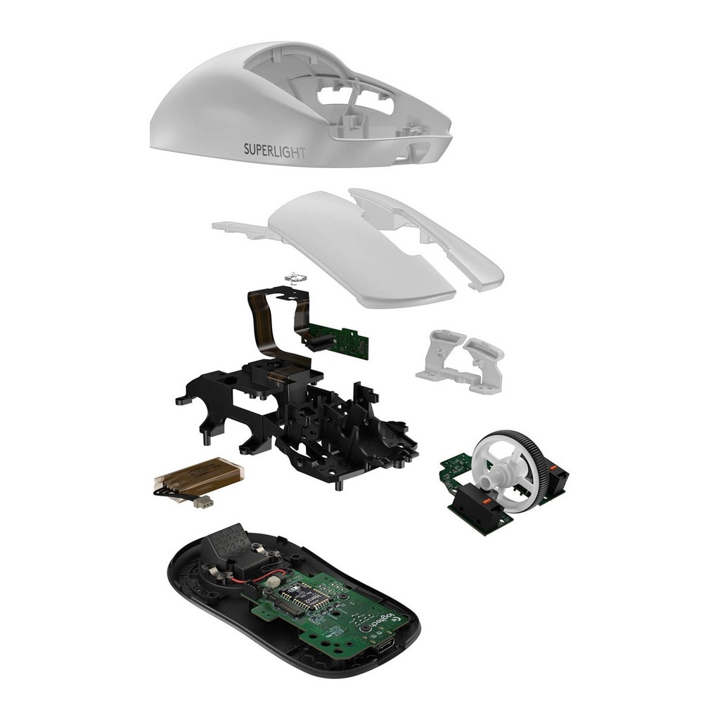 Logitech G Pro X Super Light 2 (44,000 DPI) Wireless Gaming Mouse - White