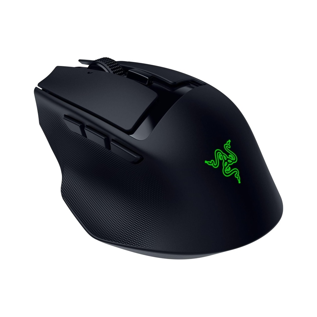Razer Basilisk Mobile Portable Ergonomic Wireless/Bluetooth Gaming Mouse, Upto 105Hr, Focus X 18K Optical Sensor - Black
