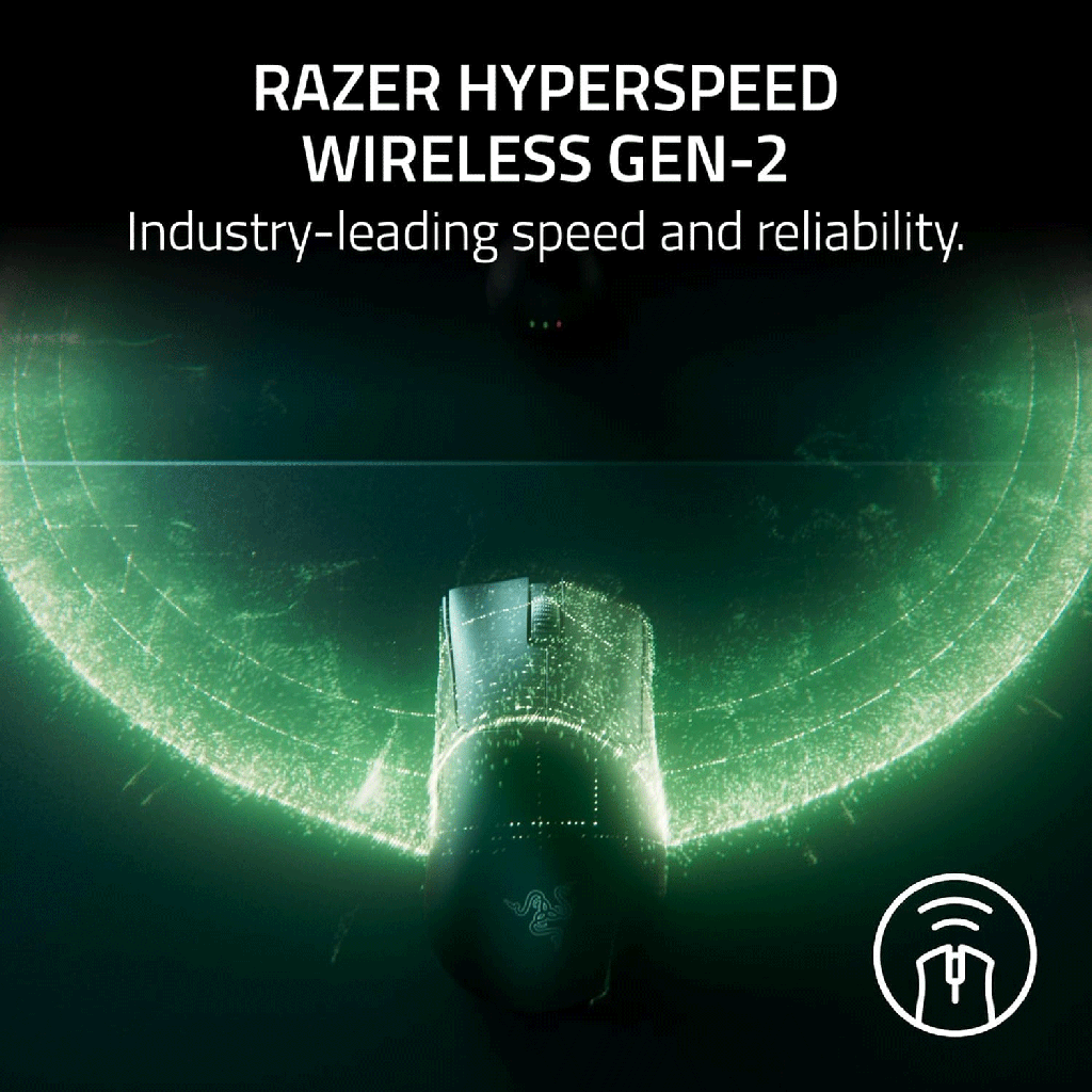 Razer DeathAdder V4 Pro Wireless Gaming Mouse: 56g Lightweight - HyperSpeed Wireless Gen-2 - Optical Scroll Wheel - Optical Switches Gen-4 - Focus Pro 45K Sensor Gen-2 - Up to 150 Hr Battery, White | RZ01-05330200-R3G1