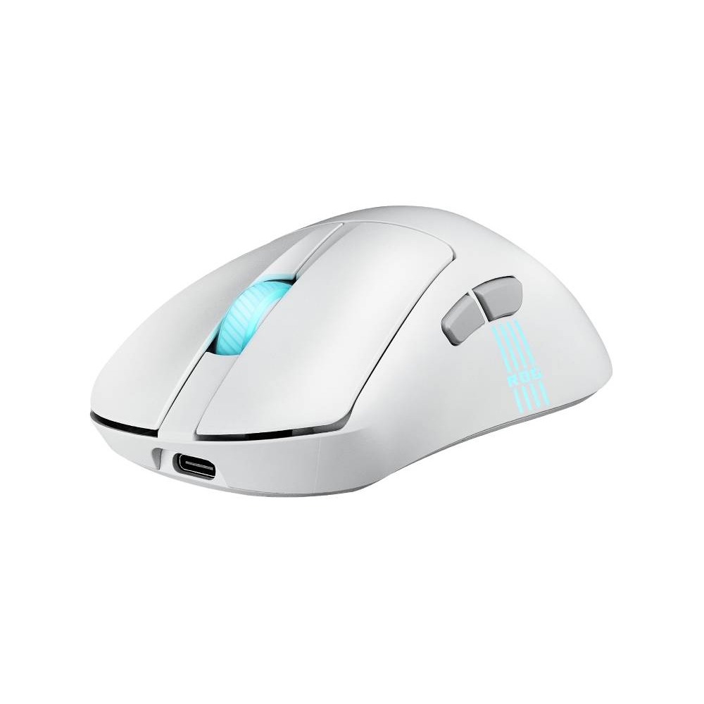 Asus ROG Keris II Origin Tri-Mode Wireless/Bluetooth/Wired Gaming Mouse, AimPoint Pro Optical Sensor, 42,000dpi Max, 8000Hz Polling Rate, White | 90MP04A0-BMUA10