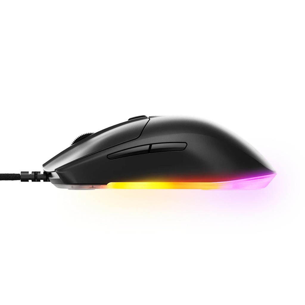 SteelSeries Rival 3 Wired Gaming Mouse LightWeight (77g) 60 Million Clicks 8,500 DPI, 3-Zone RGB - Black