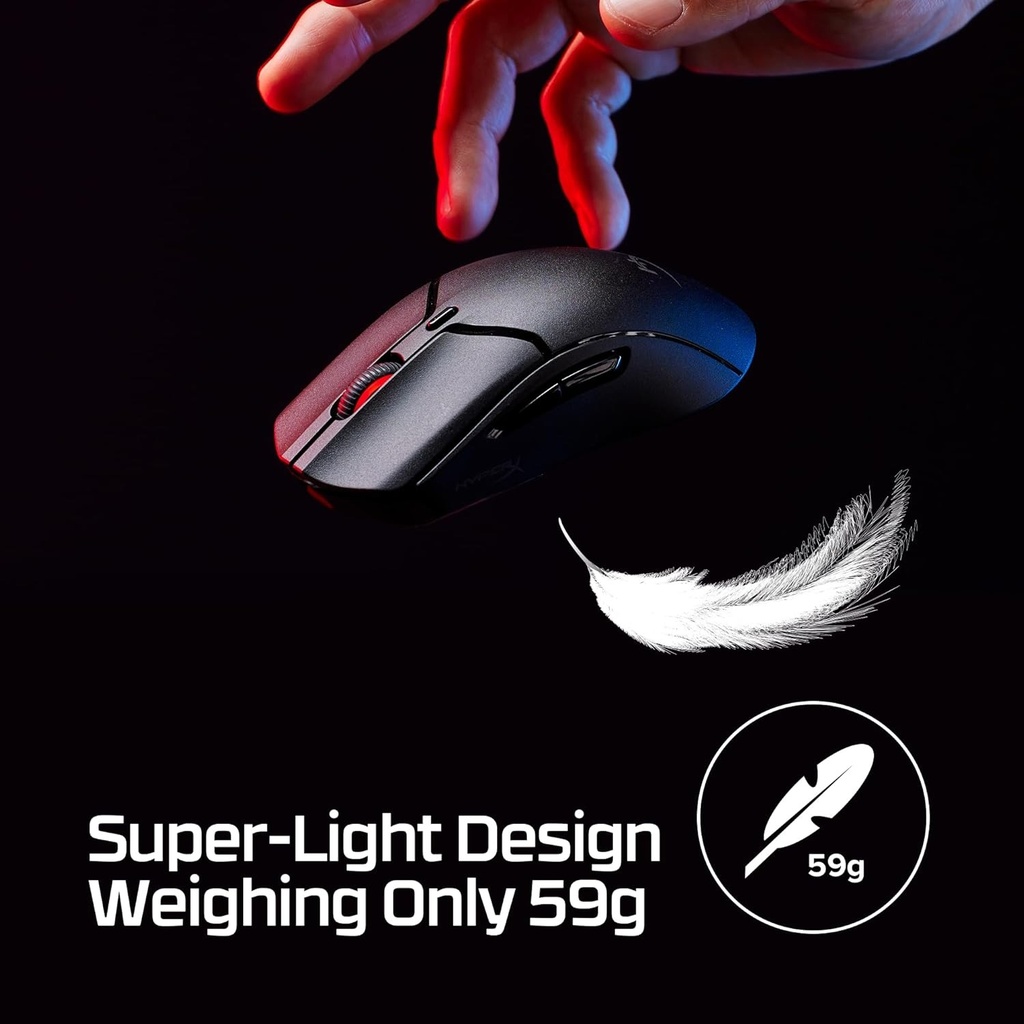 HyperX Haste 2 Mini Wireless Mouse Ultra-LightWeight (59 Gram) 26K Sensor 26,000 DPI For PC,Play Station, Xbox Series X|S & Xbox One