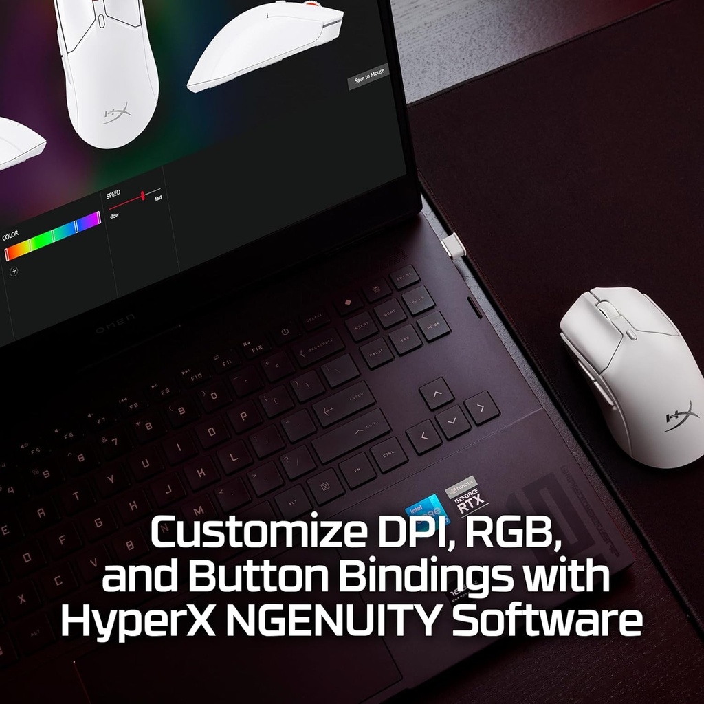 HyperX Haste 2 Mini Wireless Mouse Ultra-LightWeight (59 Gram) 26K Sensor 26,000 DPI For PC,Play Station, Xbox Series X|S & Xbox One