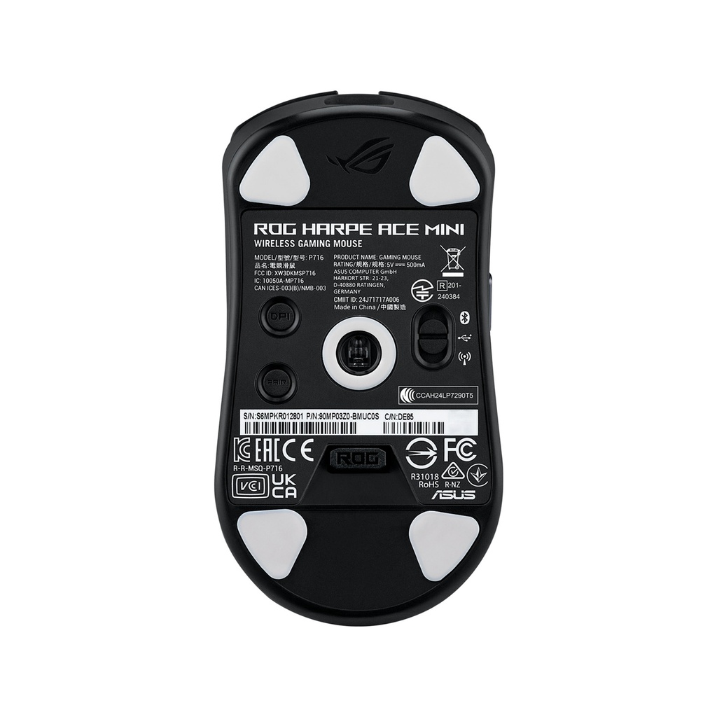 Asus Rog Harpe Ace Mini Wireless/Bluetooth, UltraLight 49-Gram, Near-Zero Latency, 42,000 DPI - Black