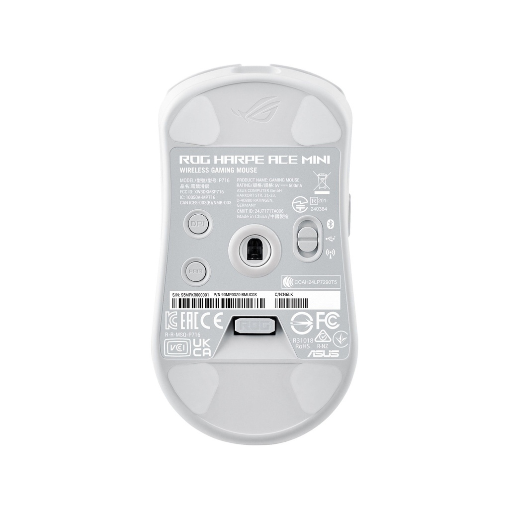 Asus Rog Harpe Ace Mini Wireless/Bluetooth, UltraLight 49-Gram, Near-Zero Latency, 42,000 DPI - White