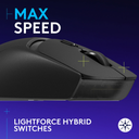 Logitech G309 LightSpeed Wireless/BlueTooth Gaming Mouse, Hero 25K 25,600 DPI - Black
