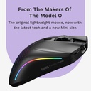 Glorious Model O2 Mini Ultralight Ambidextrous RGB Wireless Gaming Mouse 57g 26,000 DPI - Black