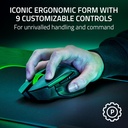 Razer Basilisk V3 X HyperSpeed Wireless/Bluetooth Gaming Mouse Mechanical Switches Gen-2-5G Advanced 18K Optical Sensor, Chroma RGB, 9 Programmable Controls, 535 Hr Battery - Black