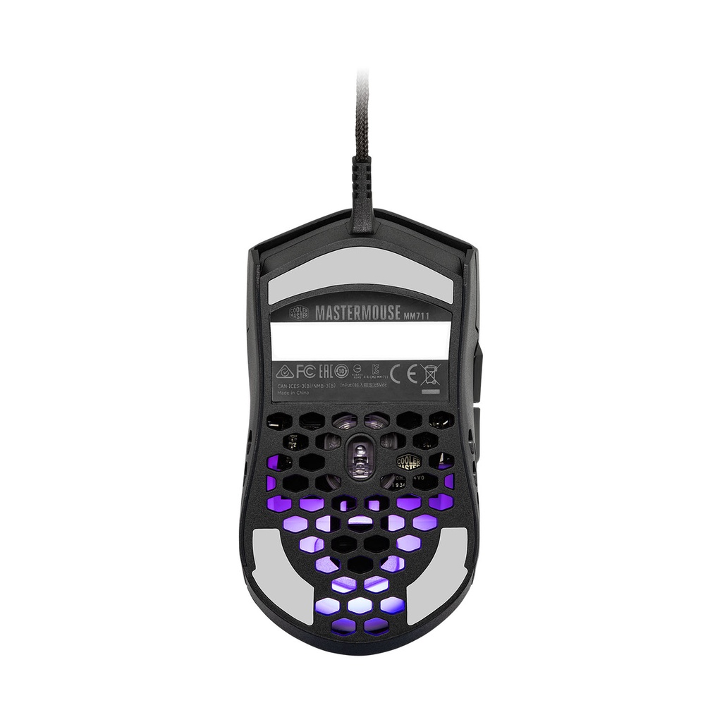 CoolerMaster MM711 Wired Gaming Mouse (60g) - Glossy Black