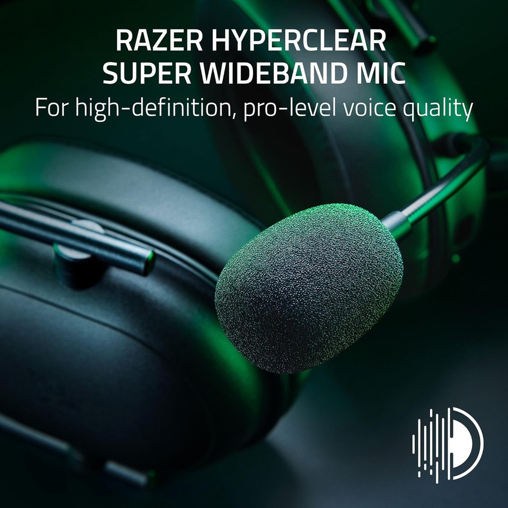 Razer BlackShark V2 HyperSpeed Wireless/Bluetooth/Wired Gaming Headset,THX Spatial Audio,Hyperclear Passive Noise Cancellation Mic,Upto 70 Hrs Battery,For PC, Mac, PS5/PS4 & Mobile Devices