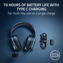 Razer BlackShark V2 HyperSpeed Wireless/Bluetooth/Wired Gaming Headset,THX Spatial Audio,Hyperclear Passive Noise Cancellation Mic,Upto 70 Hrs Battery,For PC, Mac, PS5/PS4 & Mobile Devices
