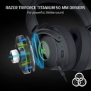Razer Kraken Kitty V2 Pro Wired RGB Headset: Interchangeable Ears (Kitty, Bear, Bunny), Stream Reactive Lighting, Detachable HyperClear Cardioid Mic, 50mm Drivers, 7.1 Surround Sound - Black