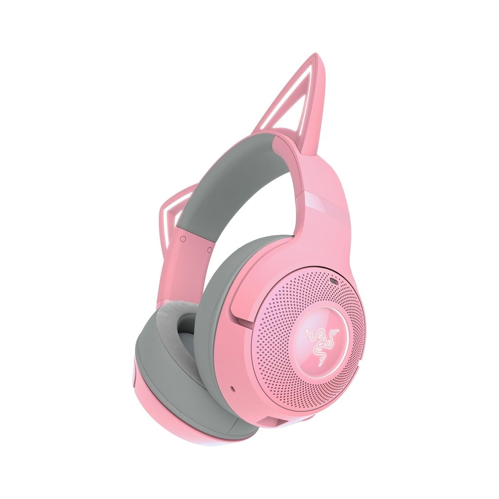 Razer Kraken Kitty V2 BT Quartz Edition Wireless/Bluetooth Gaming Headset RGB With Kitty Ears - Pink