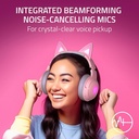 Razer Kraken Kitty V2 BT Quartz Edition Wireless/Bluetooth Gaming Headset RGB With Kitty Ears - Pink