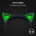 Razer Kraken Kitty V2 USB Wired RGB Gaming Headset: Chroma Kitty Ears, Stream Reactive Lighting, HyperClear Cardioid Mic, 7.1 Surround Sound For PC, PS4, PS5 - Black