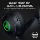 Razer Kraken Kitty V2 USB Wired RGB Gaming Headset: Chroma Kitty Ears, Stream Reactive Lighting, HyperClear Cardioid Mic, 7.1 Surround Sound For PC, PS4, PS5 - Black