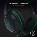 Razer Kaira X Wired Headset for Xbox Series X|S, Xbox One, PC, Mac & Mobile Devices: Triforce 50mm Drivers, HyperClear Cardioid Mic, Flowknit Memory Foam Ear Cushions, On Headset Controls - Black