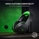 Razer Kaira X Wired Headset for Xbox Series X|S, Xbox One, PC, Mac & Mobile Devices: Triforce 50mm Drivers, HyperClear Cardioid Mic, Flowknit Memory Foam Ear Cushions, On Headset Controls - Black