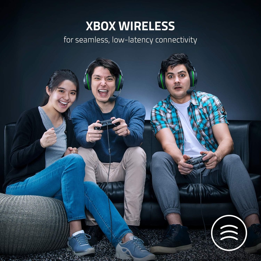 Razer Kaira X Wired Headset for Xbox Series X|S, Xbox One, PC, Mac & Mobile Devices: Triforce 50mm Drivers, HyperClear Cardioid Mic, Flowknit Memory Foam Ear Cushions, On Headset Controls - Black