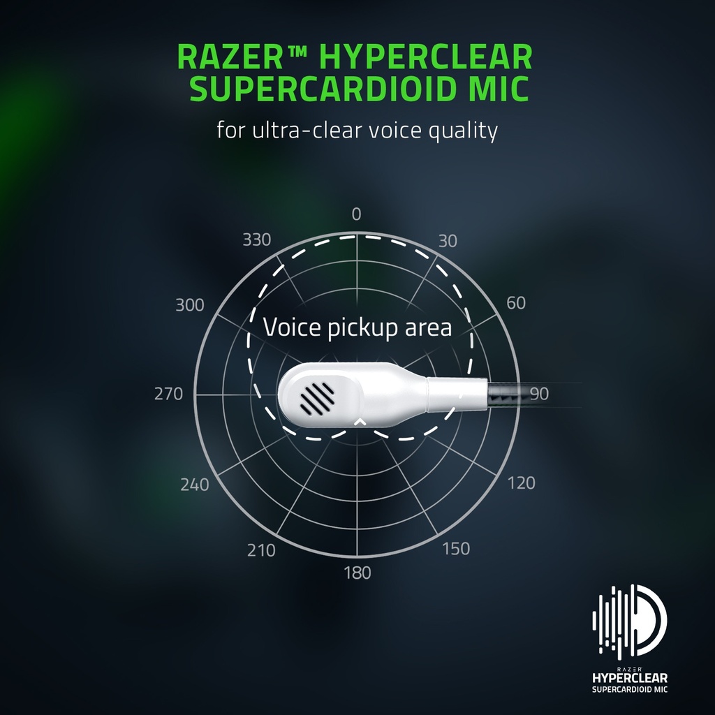 Razer Kaira Pro for Xbox Gaming Headset, Wireless / Bluetooth Connectivity, Titanium Drivers & Detachable Supercardioid Mic, for Xbox Series X|S and mobile Gaming - White | RZ04-03470300-R3M1